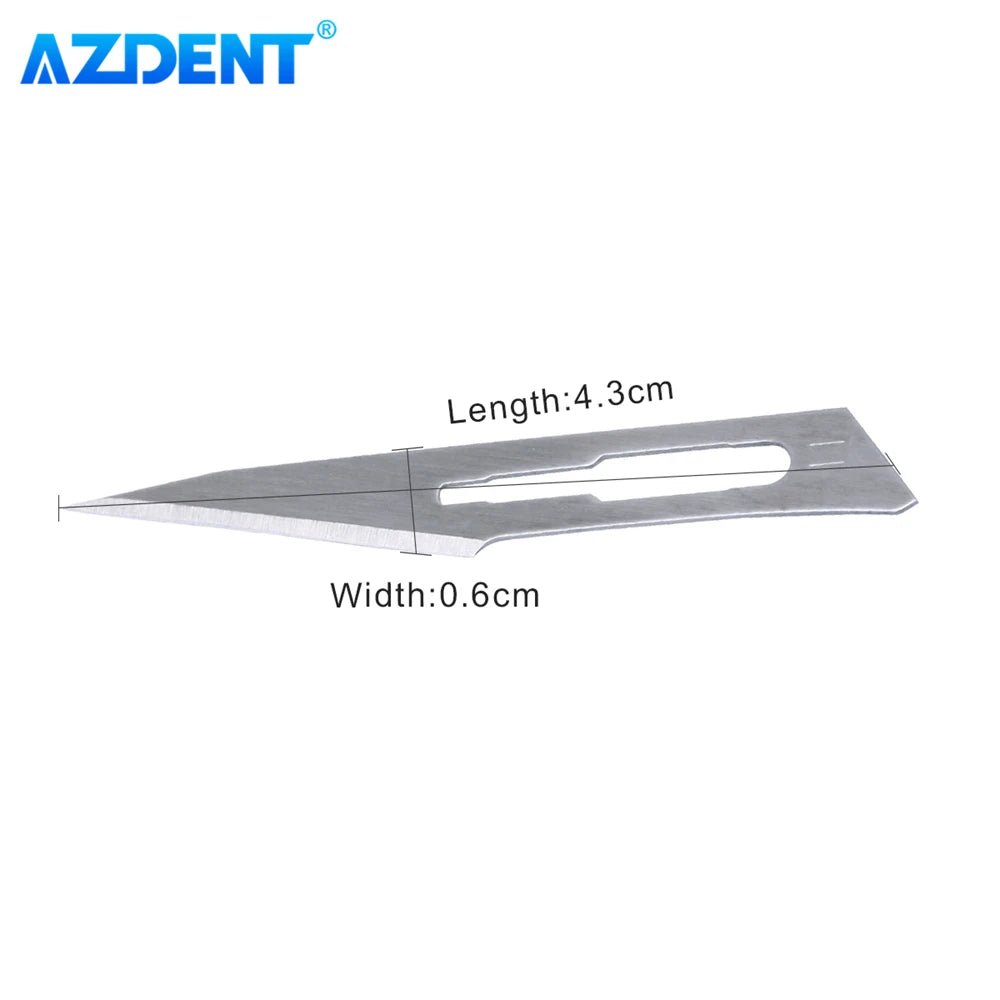 AZDENT – bistouri chirurgical dentaire, lames stérilisées en acier au carbone, taille 10/10R/11/15, 100 pièces #   Instruments