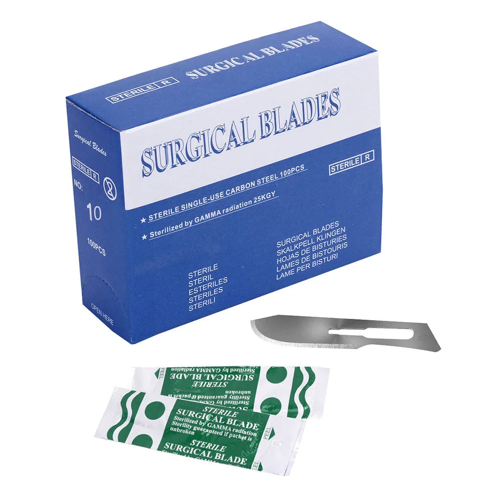 AZDENT – bistouri chirurgical dentaire, lames stérilisées en acier au carbone, taille 10/10R/11/15, 100 pièces #   Instruments