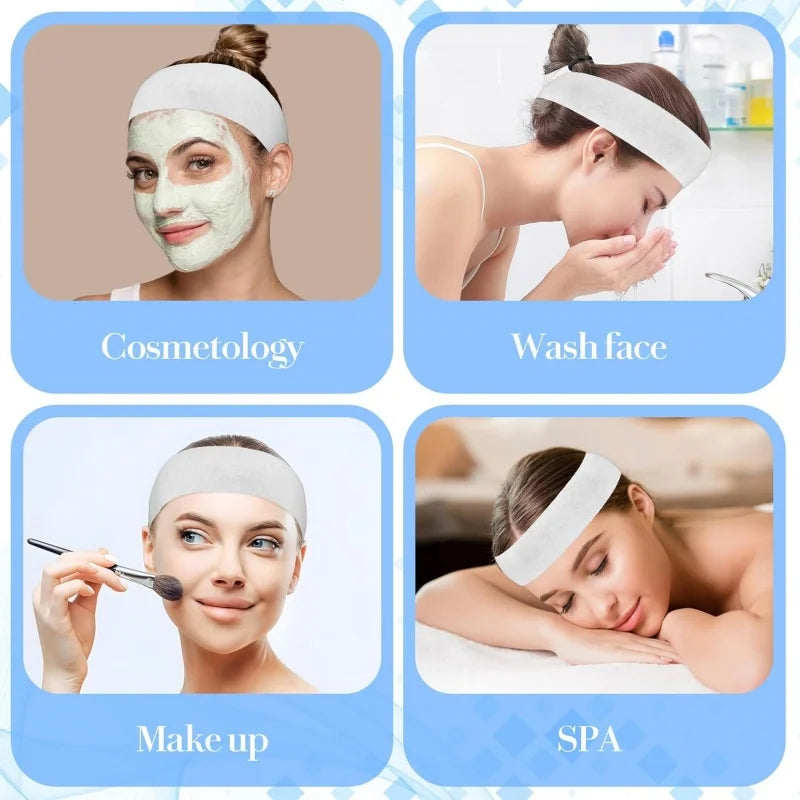 100/50/30 pièces jetables Spa bandeaux pour le visage Non-tissé doux soins de la peau couvre-chef pour femmes Salons beauté esthéticienne fournitures