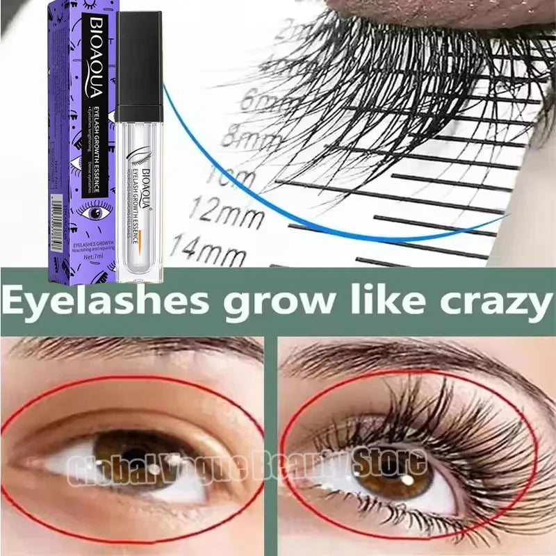 Sérum de croissance rapide des cils, rehausseur de cils naturel, plus long, plus épais, traitement des cils, produits de soins pour les yeux, maquillage, 7 jours