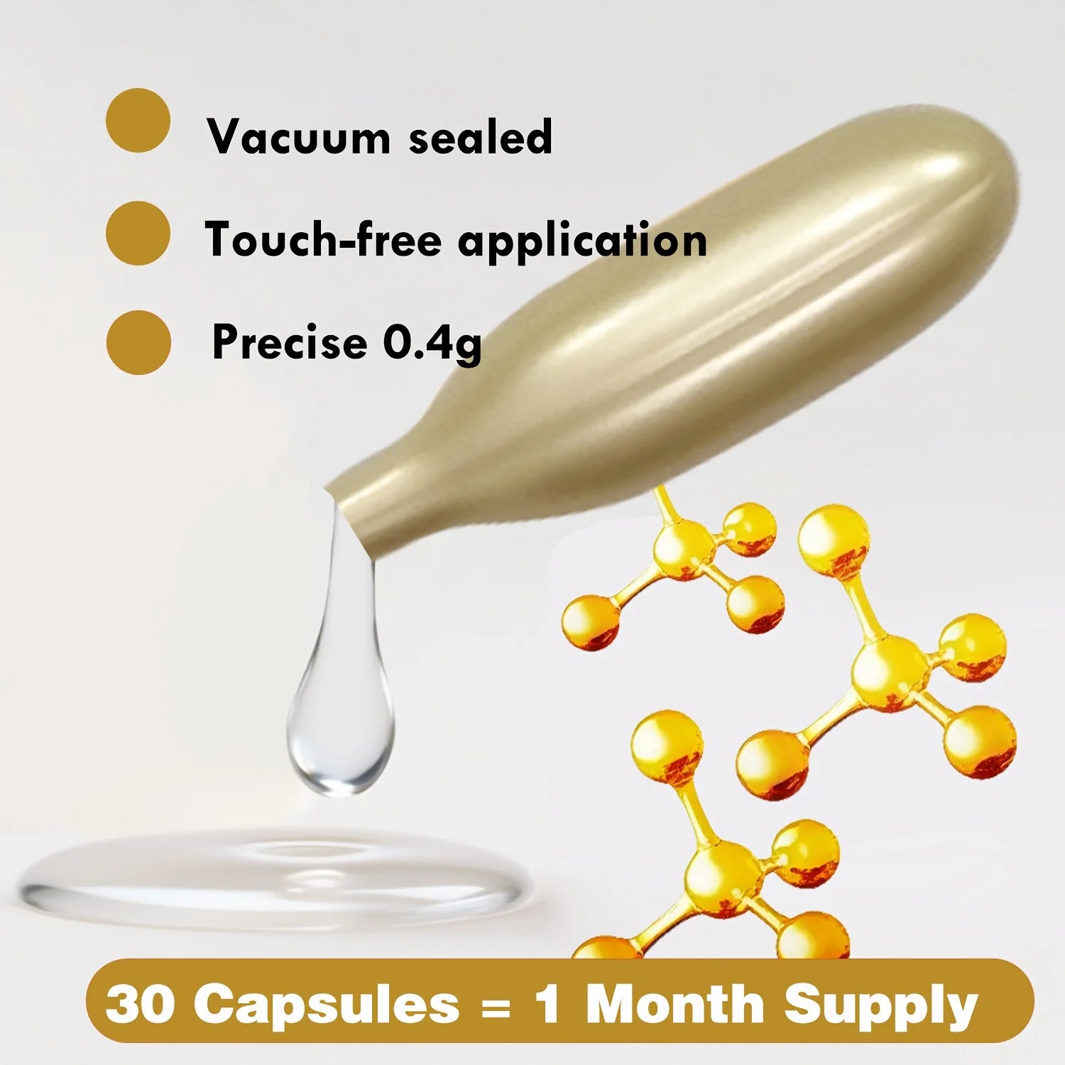 Essence de capsule raffermissante au collagène, hydrate et lisse la peau, contient du squalane à base de plantes, du rétinol, de la vitamine E, de l'essence hydratante profonde (0,4 g x 30 capsules)/sac-1