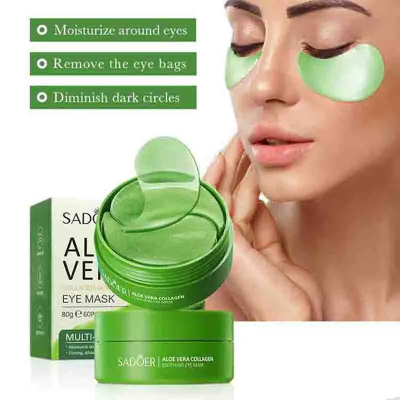 SAODER – masque pour les yeux au collagène à l'aloe Vera, Anti-cernes, sacs pour les yeux, patchs hydratants et raffermissants, produits de soins pour la peau, 60 pièces